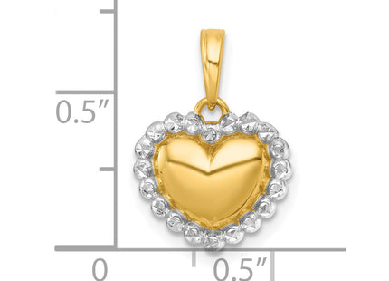 14k Yellow & Rhodium Pendants Style K9991 - Classique Jewelry Inc.