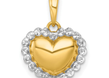 14k Yellow & Rhodium Pendants Style K9991 - Classique Jewelry Inc.