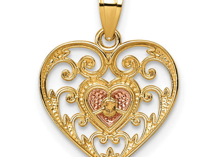 14k Two-tone Pendants Style K9993 - Classique Jewelry Inc.
