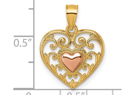 14k Two-tone Pendants Style K9993 - Classique Jewelry Inc.