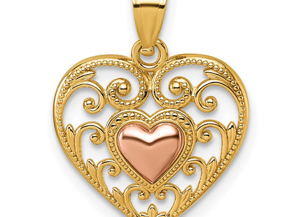 14k Two-tone Pendants Style K9993 - Classique Jewelry Inc.