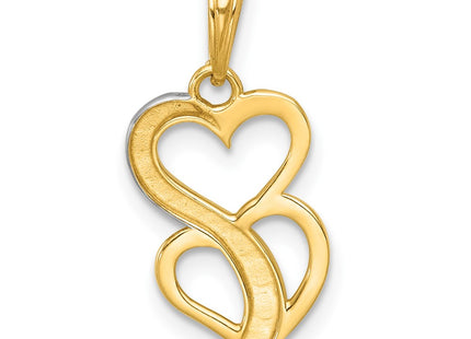 14k Yellow & Rhodium Pendants Style K9995 - Classique Jewelry Inc.
