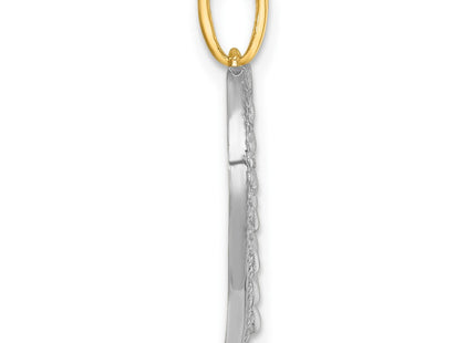 14k Yellow & Rhodium Pendants Style K9996 - Classique Jewelry Inc.