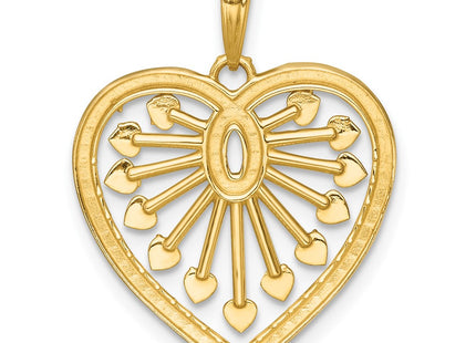14k Yellow & Rhodium Pendants Style K9996 - Classique Jewelry Inc.