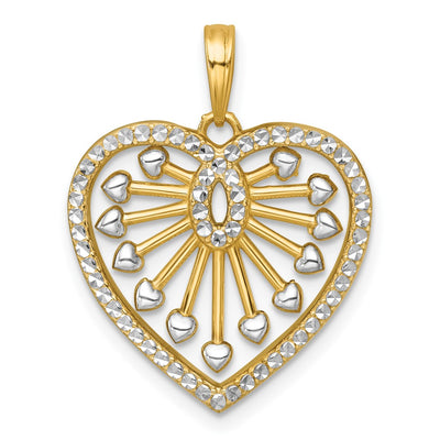 14K gold heart pendant