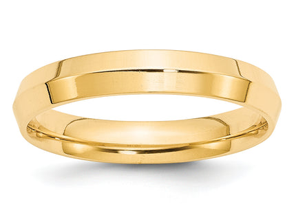 14k Yellow Gold Knife Edge Comfort Fit Wedding Band