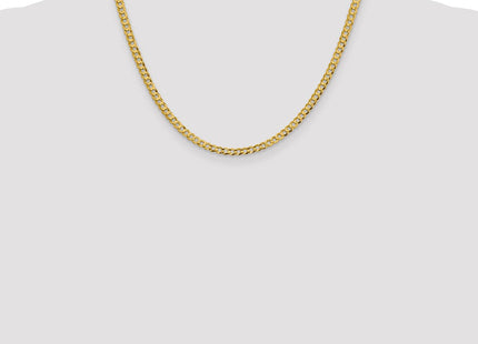 14K Lightweight Flat Cuban with Lobster Clasp Chain (Style LCB100-18)