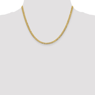 14K Lightweight Flat Cuban with Lobster Clasp Chain (Style LCB100-18)