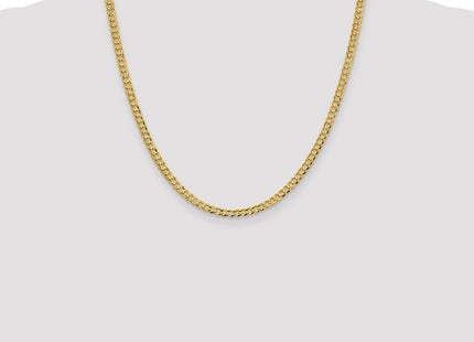 14K Lightweight Flat Cuban with Lobster Clasp Chain (Style LCB100-20)