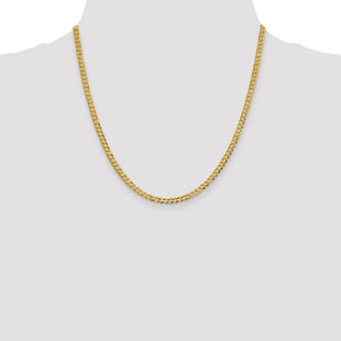 14K Lightweight Flat Cuban with Lobster Clasp Chain (Style LCB100-20)