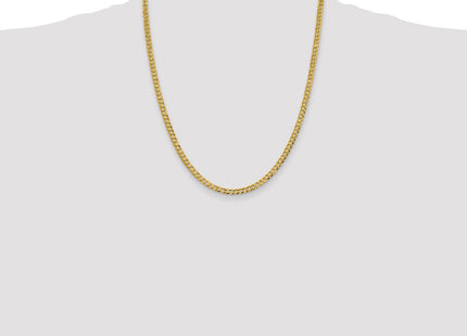 14K Lightweight Flat Cuban with Lobster Clasp Chain (Style LCB100-22)