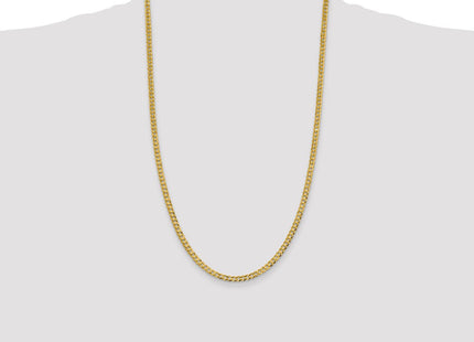 14K Lightweight Flat Cuban with Lobster Clasp Chain (Style LCB100-26)
