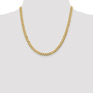 14K Lightweight Flat Cuban with Lobster Clasp Chain (Style LCB150-20)