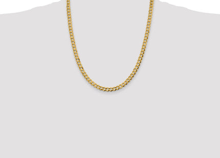 14K Lightweight Flat Cuban with Lobster Clasp Chain (Style LCB150-22)