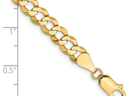 14K Lightweight Flat Cuban with Lobster Clasp Bracelet (Style LCB150-7)