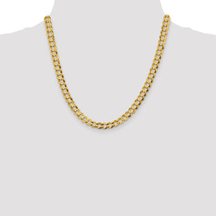 14K Lightweight Flat Cuban with Lobster Clasp Chain (Style LCB180-20)