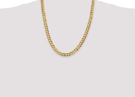 14K Lightweight Flat Cuban with Lobster Clasp Chain (Style LCB180-22)