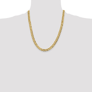 14K Lightweight Flat Cuban with Lobster Clasp Chain (Style LCB180-22)