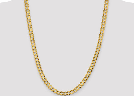 14K Lightweight Flat Cuban with Lobster Clasp Chain (Style LCB180-24)