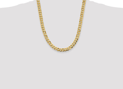 14K Lightweight Flat Cuban with Lobster Clasp Chain (Style LCB210-22)