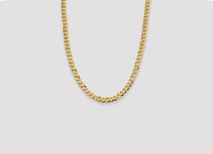 14K Lightweight Flat Cuban with Lobster Clasp Chain (Style LCB210-24)