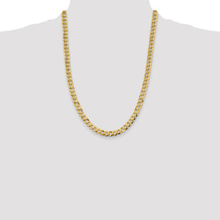 14K Lightweight Flat Cuban with Lobster Clasp Chain (Style LCB210-24)