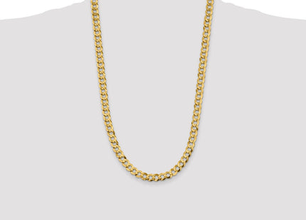 14K Lightweight Flat Cuban with Lobster Clasp Chain (Style LCB210-26)