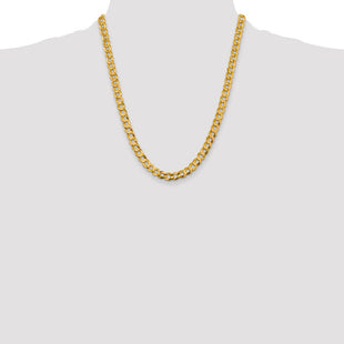 14K Lightweight Flat Cuban with Lobster Clasp Chain (Style LCB250-22)