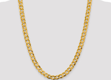 14K Lightweight Flat Cuban with Lobster Clasp Chain (Style LCB250-24)