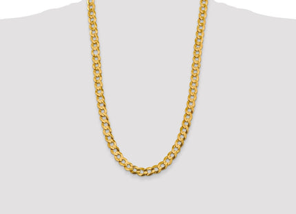 14K Lightweight Flat Cuban with Lobster Clasp Chain (Style LCB250-26)