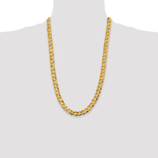 14K Lightweight Flat Cuban with Lobster Clasp Chain (Style LCB250-26)