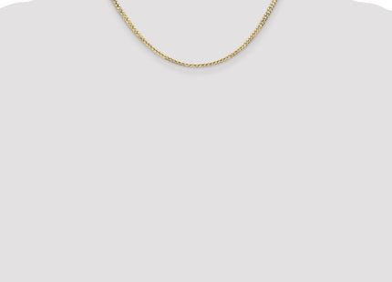 14K Open Concave Curb with Lobster Clasp Chain (Style LCR080-16)