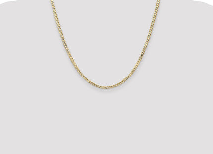 14K Open Concave Curb with Lobster Clasp Chain (Style LCR080-20)