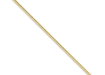 14K Open Concave Curb with Lobster Clasp Bracelet (Style LCR080-7)