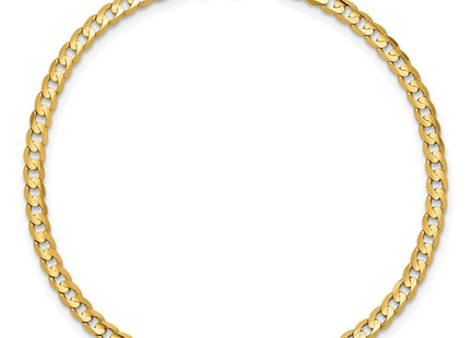 14K Open Concave Curb with Lobster Clasp Bracelet (Style LCR080-7)