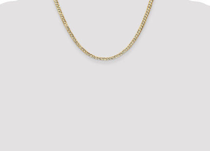 14K Open Concave Curb with Lobster Clasp Chain (Style LCR100-18)