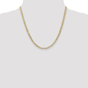 14K Open Concave Curb with Lobster Clasp Chain (Style LCR100-20)