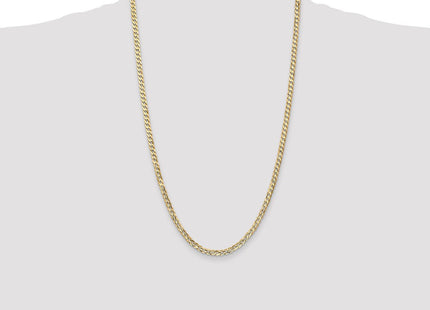 14K Open Concave Curb with Lobster Clasp Chain (Style LCR100-26)