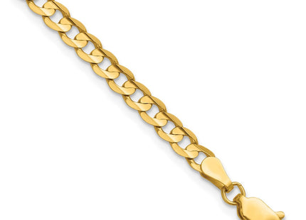 14K Open Concave Curb with Lobster Clasp Bracelet (Style LCR100-7)
