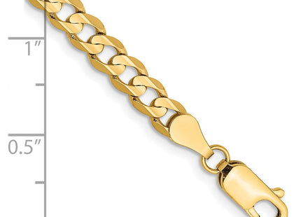 14K Open Concave Curb with Lobster Clasp Bracelet (Style LCR120-7)