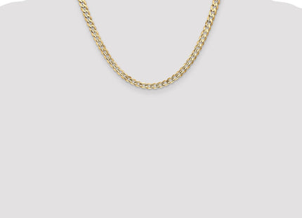 14K Open Concave Curb with Lobster Clasp Chain (Style LCR140-18)
