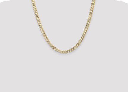 14K Open Concave Curb with Lobster Clasp Chain (Style LCR140-20)