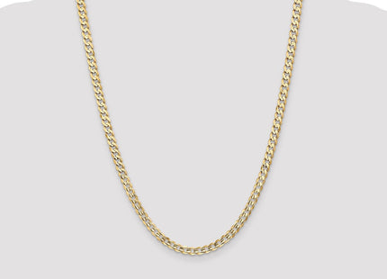 14K Open Concave Curb with Lobster Clasp Chain (Style LCR140-24)