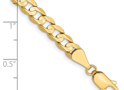 14K Open Concave Curb with Lobster Clasp Bracelet (Style LCR140-7)