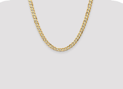 14K Open Concave Curb with Lobster Clasp Chain (Style LCR180-20)