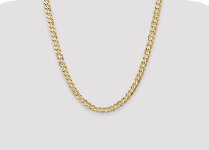 14K Open Concave Curb with Lobster Clasp Chain (Style LCR180-22)