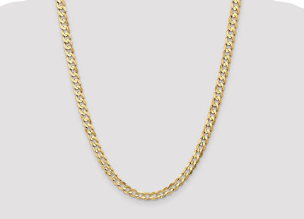 14K Open Concave Curb with Lobster Clasp Chain (Style LCR180-24)