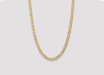 14K Open Concave Curb with Lobster Clasp Chain (Style LCR180-26)