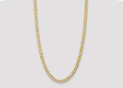 14K Open Concave Curb with Lobster Clasp Chain (Style LCR180-28)