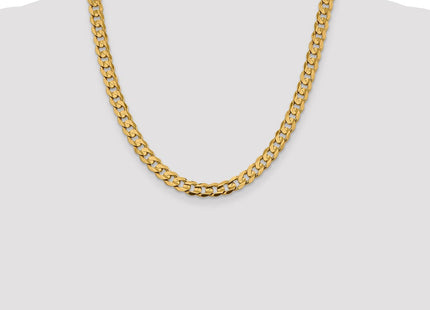 14K Open Concave Curb with Lobster Clasp Chain (Style LCR200-20)